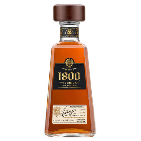 1800 Anejo tequila bottle on a white background