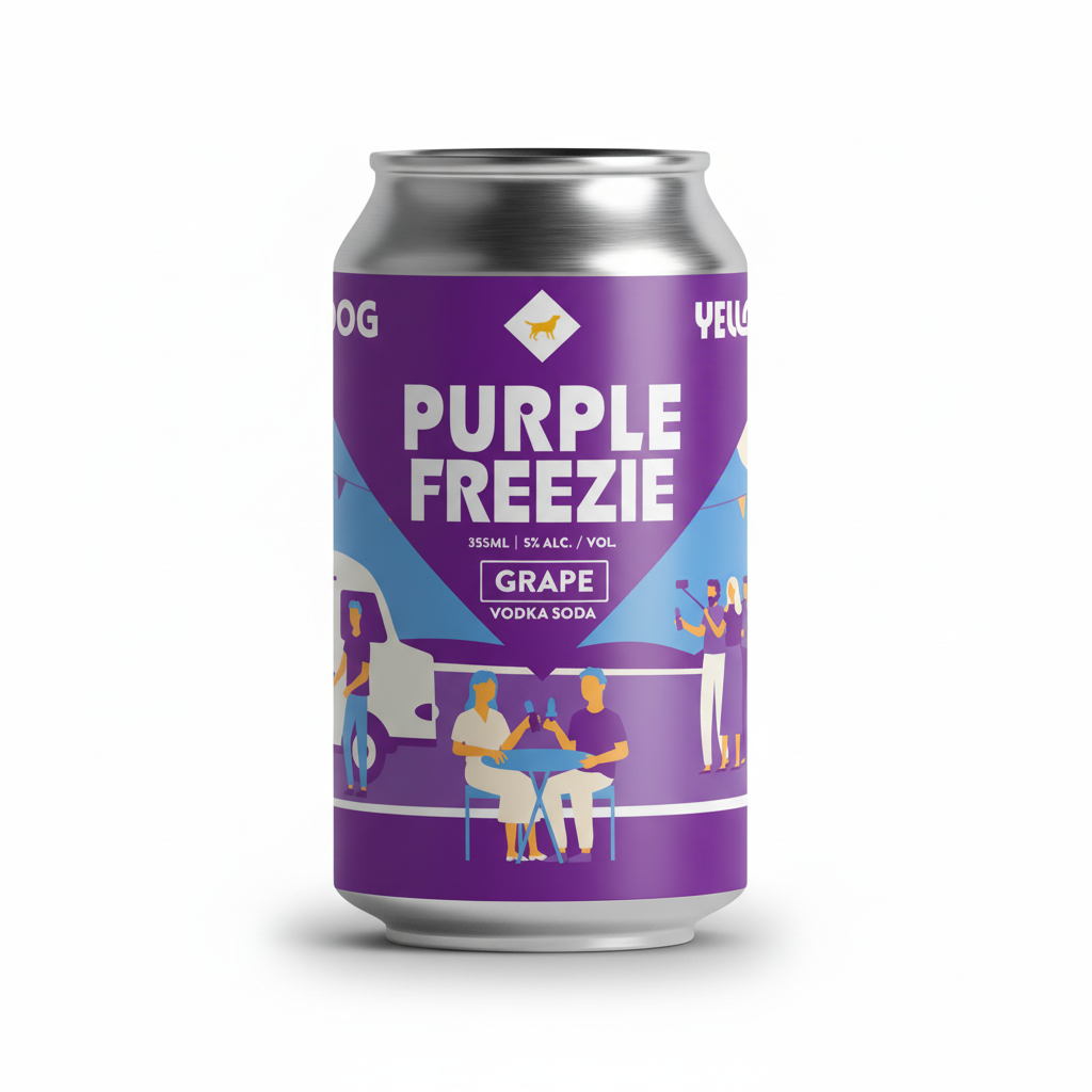 Yellow Dog Purple Freezie Grape Vodka Soda 6 Pack Cans – South