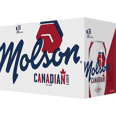 Canettes Molson Canadian, paquet de 36