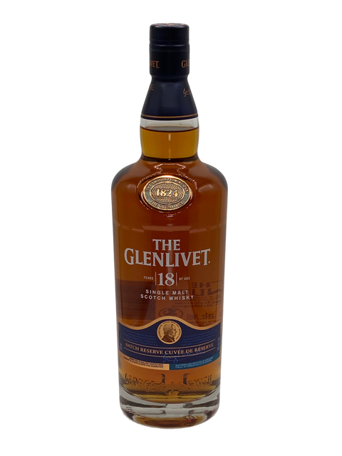 Whisky écossais single malt The Glenlivet 18 ans 750 ml