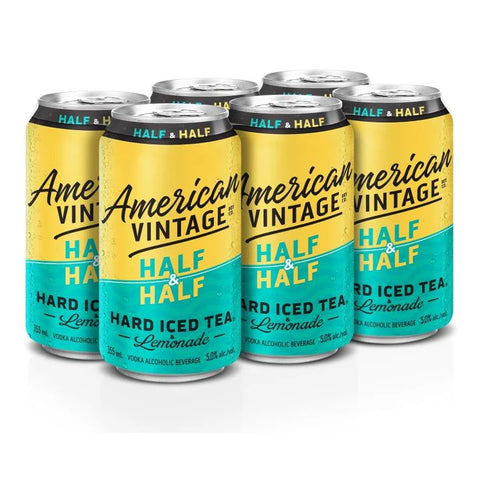 American Vintage Half & Half Hard Iced Tea Lemonade 6 Pack Cans