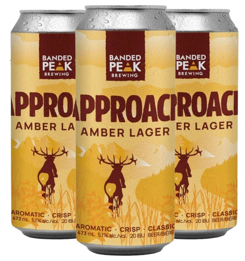 Banded Peak Approach Amber Lager, paquet de 4 canettes