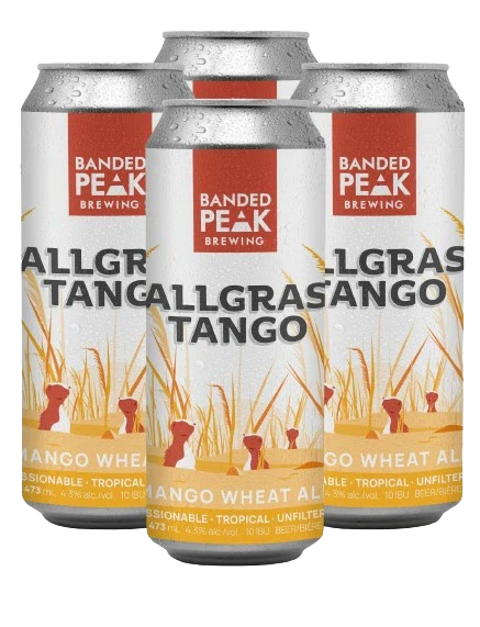 Banded Peak Tallgrass Tango Mango Wheat Ale, paquet de 4 canettes