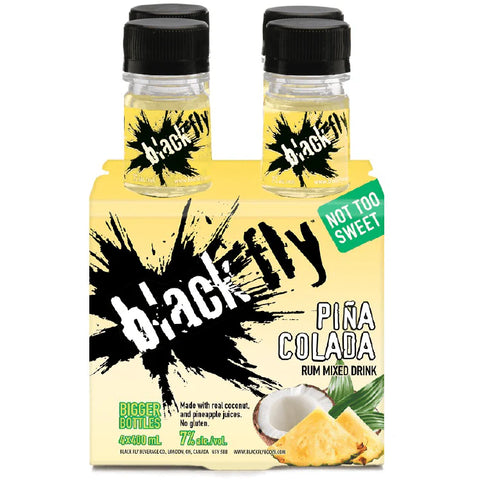Rhum Black Fly Pina Colada, pack de 4 bouteilles