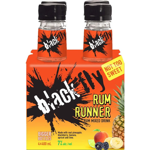 BLACK FLY RUM RUNNER, paquet de 4 bouteilles
