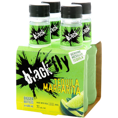 Lot de 4 bouteilles de tequila et de margarita Black Fly