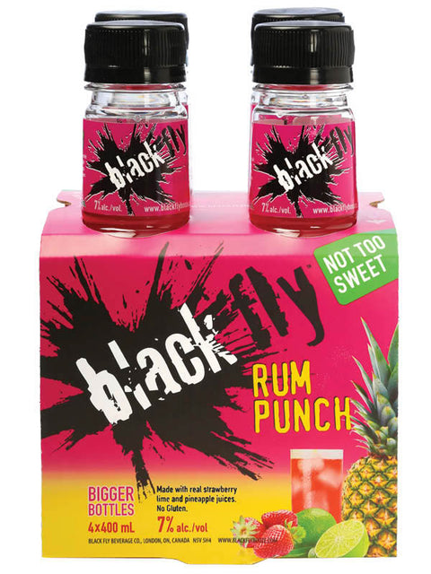 Punch au rhum Black Fly, lot de 4 bouteilles