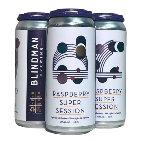 Blindman Raspberry Super Session, pack de 4 canettes