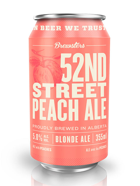 Brewsters Brewing 52nd Street Peach Ale 6 Pack Cans