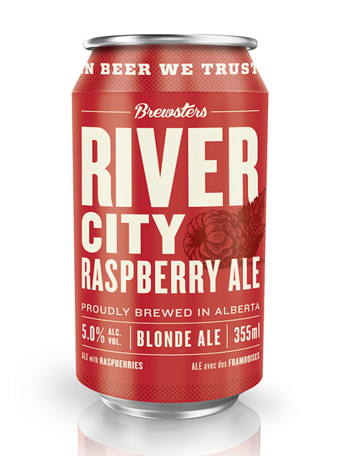 Brewsters River City Raspberry Ale, paquet de 6 canettes