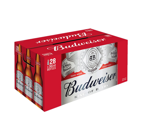 Bouteilles Budweiser, paquet de 28
