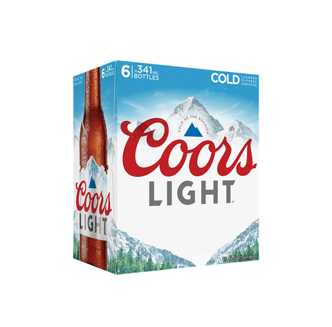 Bouteilles Coors Light, lot de 6
