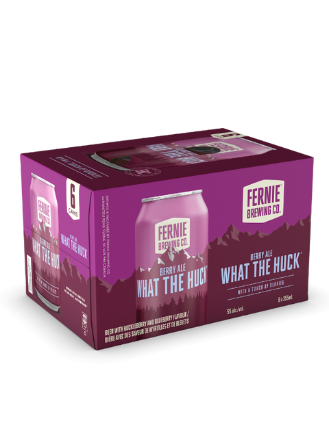 Fernie Brewing What the Huck Huckleberry Ale, paquet de 6 canettes
