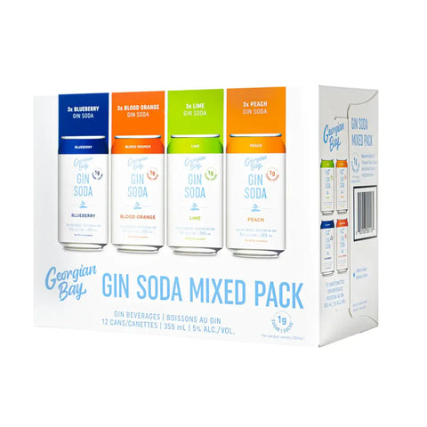 GEORGIAN BAY SPIRIT GIN SODA ASSORTIMENT 12 PAQUETS