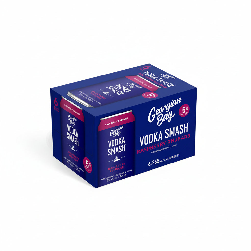 Georgian Bay Raspberry Rhubarb Vodka 6 Pack Cans – South Park Liquor