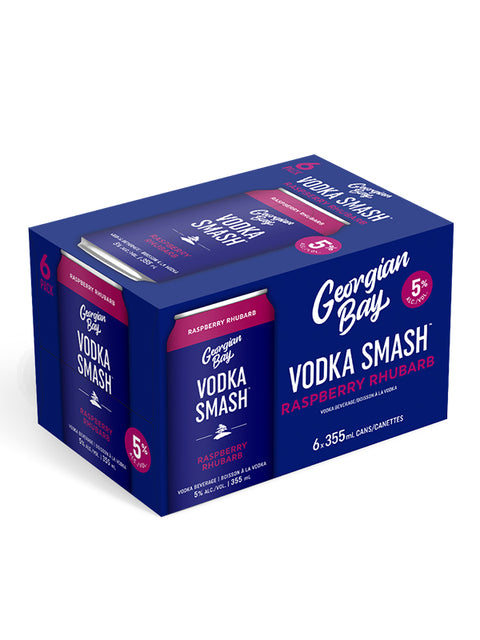 Georgian Bay Raspberry Rhubarb Vodka 6 Pack Cans