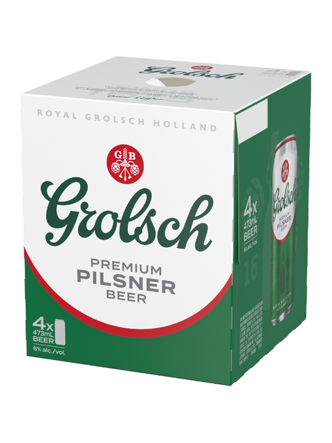 Grolsch Premium Pilsner 4 Pack Cans