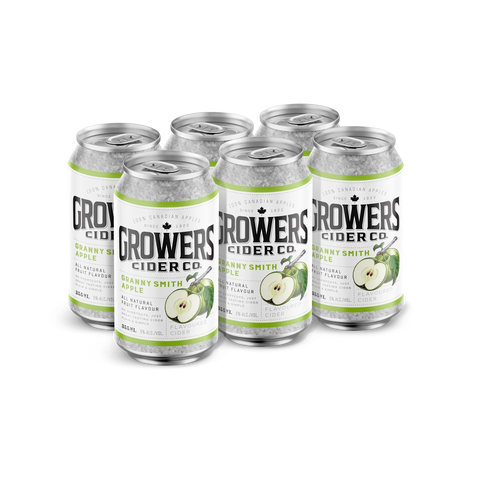 Growers Tart Granny Smith Apple Cider 6 Pack Cans