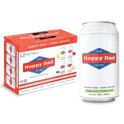 Happy Dad Hard Seltzer Variety Pack 12 Pack Cans