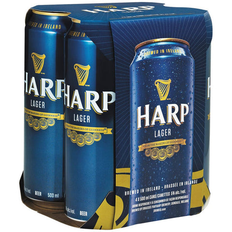 Harp Lager 4 Pack Cans