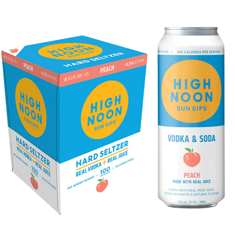 High Noon Peach 4 Pack Cans
