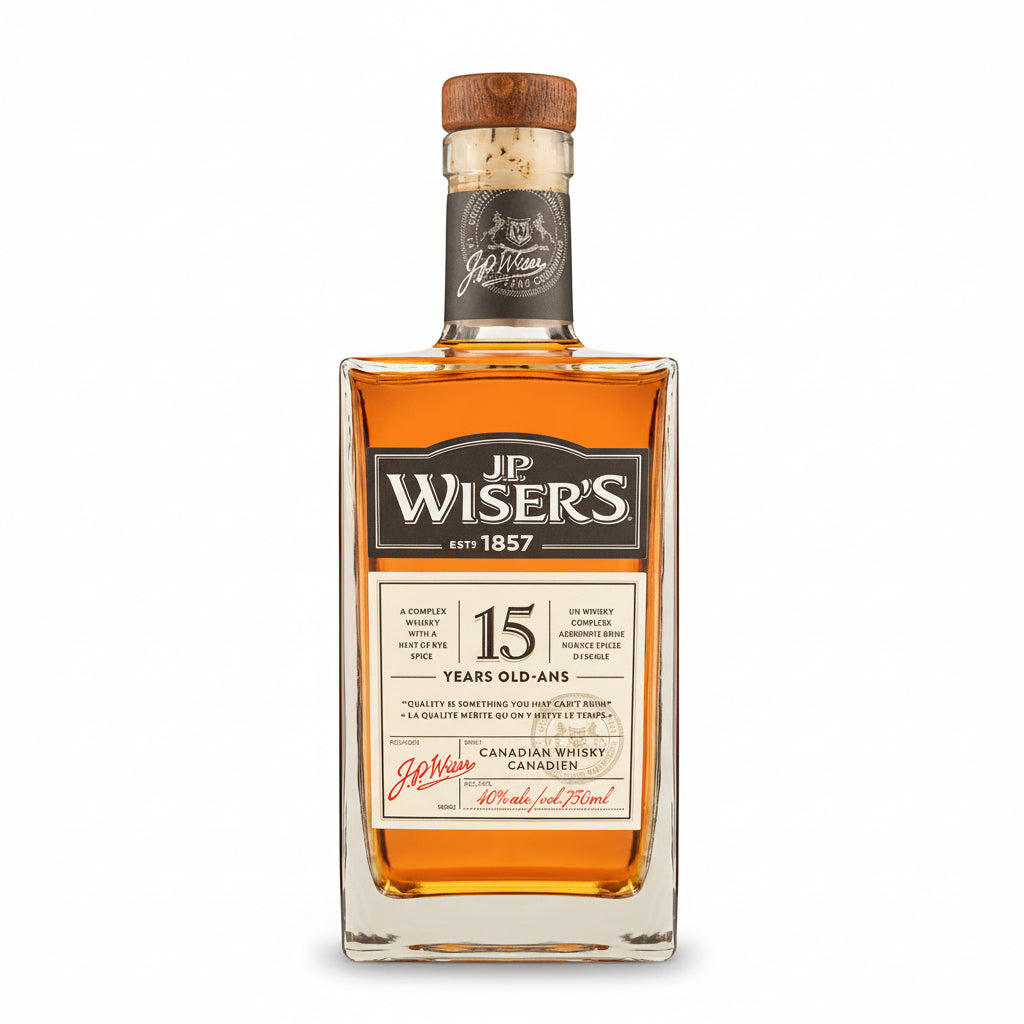 ウイスキー  15 Years Old Whisky 750ml J.P. Wiser's 15 Year Old Canadian Whisky 750 mL – South Park Liquor
