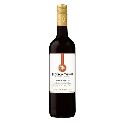 Jackson Triggs Cabernet-Shiraz wine bottle on a white background