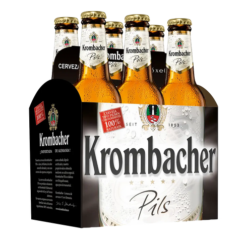 Krombacher Pils, paquet de 6 bouteilles