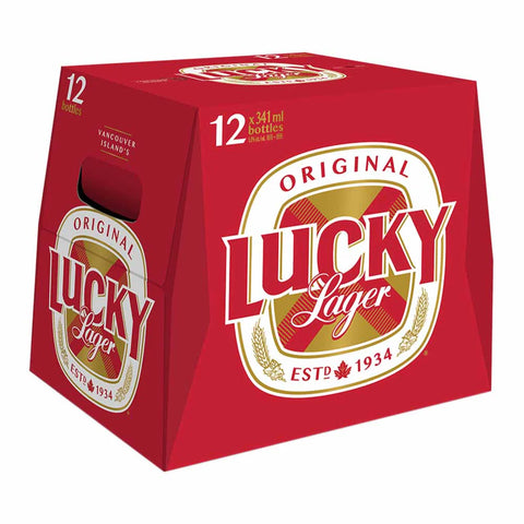 Lucky Lager 12 Pack Bottles