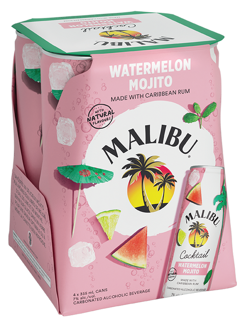 Malibu Watermelon Mojito 4 Pack Cans