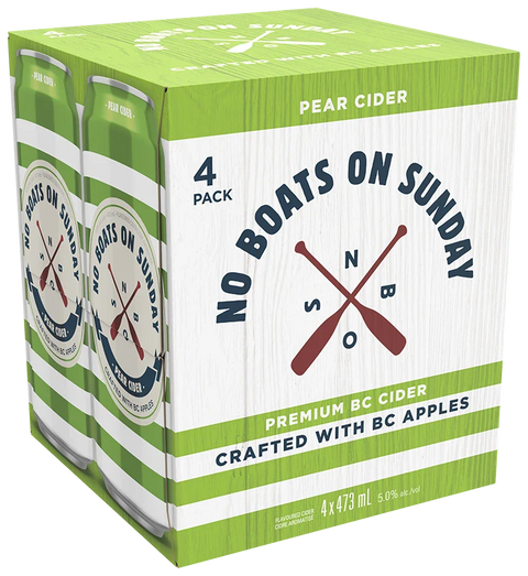 No Boats On Sunday BC Pear Cider 4 Pack Cans