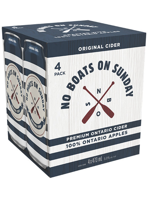 रविवार को कोई नाव नहीं, बीसी ओरिजिनल एप्पल साइडर 4 पैक कैन