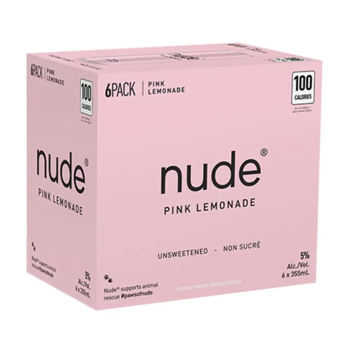 Nude Pink Lemonade 6 Pack Cans