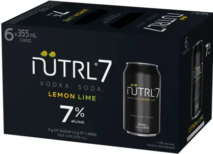 Nutrl 7 Vodka Lemon Lime 6 Pack Cans