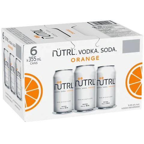 Nutrl Vodka Soda Mango 6 Pack Cans