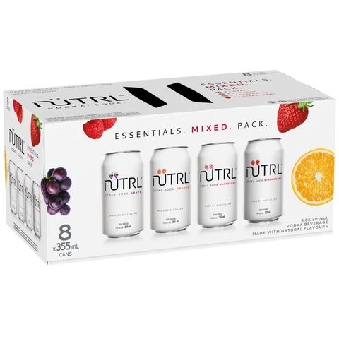 Nutrl 5% Essentials Mixer 8 Pack Cans