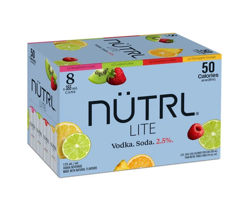 Nutrl Lite Mixer 8 Pack Cans