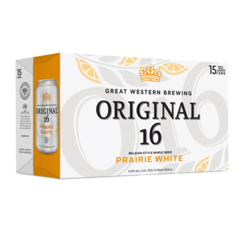 Original 16 Prairie White Belgian Style 15 Pack Cans