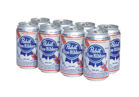 Canettes Pabst Blue Ribbon, paquet de 8