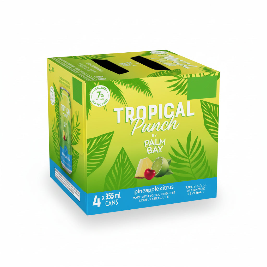 Palm Bay Pineapple Citrus Tropical Punch 4 Pack Cans  South Park Liquor