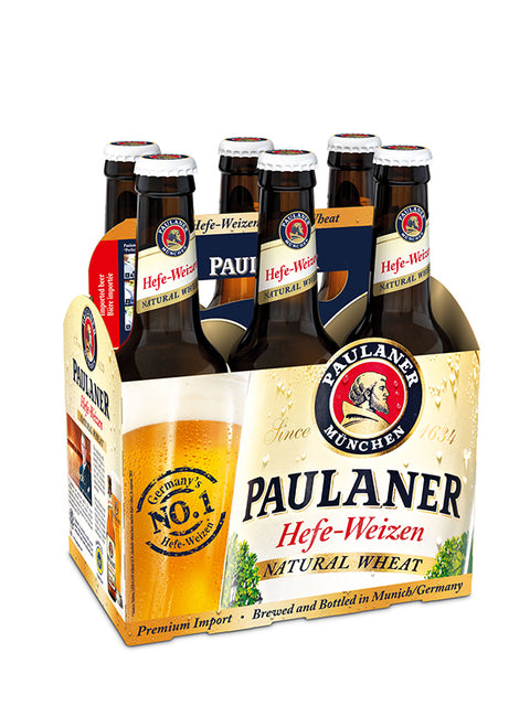 Paulaner Hefe-Weizen Munich Wheat Beer 6 Pack Bottles