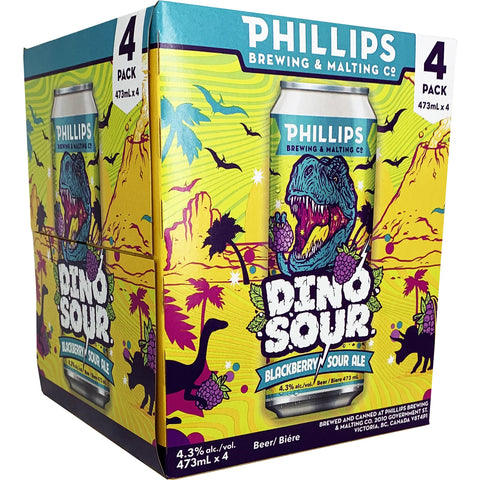 Phillips Dinosour Blackberry Sour Ale 4 Pack Cans