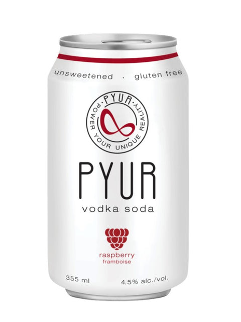 Pyur Vodka Soda Raspberry 6 Pack Cans