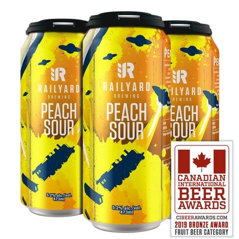 Railyard Brewing Peach Sour 4 Pack Cans