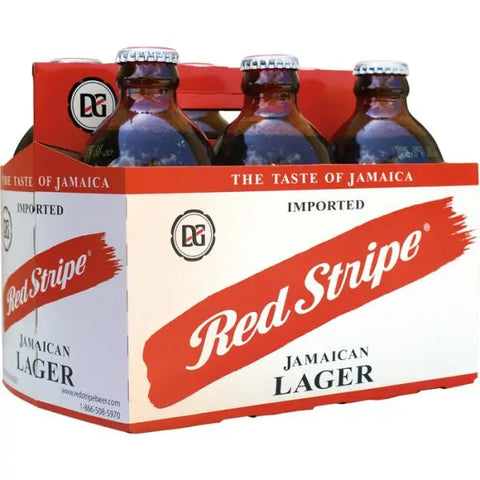 Pack de 6 bouteilles de bière blonde jamaïcaine Red Stripe