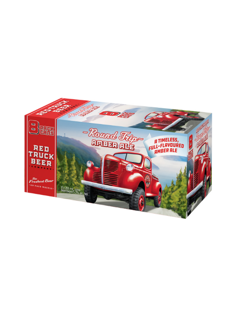 Canettes de bière ambrée aller-retour Red Truck, paquet de 8