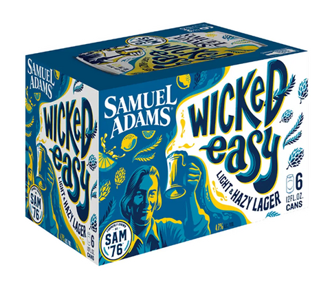Samuel Adams Wicked Easy Refreshing Hazy Lager 6 Pack Cans