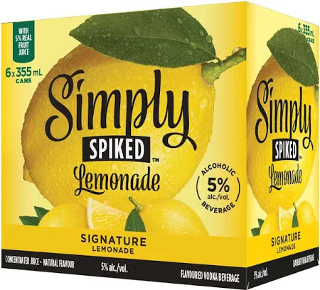 Lot de 6 canettes de limonade Simply Spiked