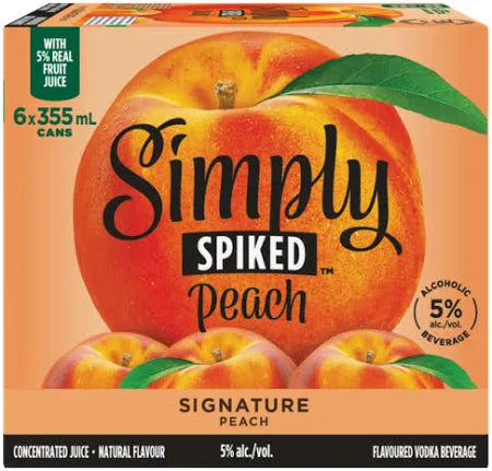Simply Spiked Peach 6 Pack Cans