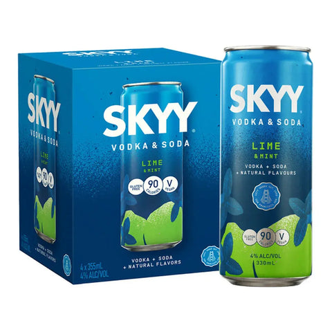 Skyy Vodka & Soda Lime & Mint 4 Pack Cans